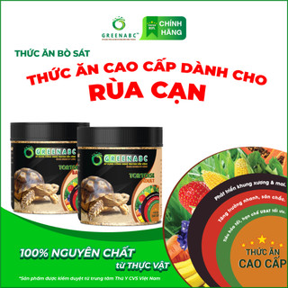 Thức ăn bò sát rùa cạn greenabc - tortoise – sulcata – hộp 230g - sản phẩm từ thực vật, hạn chế urat
