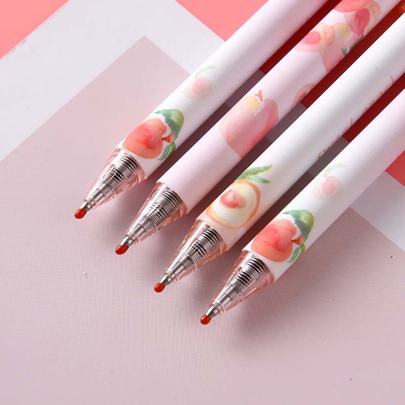 Enniyy📚Bút bi bấm ngòi 0.5mm mực đen vỏ hoạt hình đáng yêu
