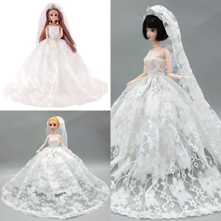  Các Mẫu Váy Cưới,Đầm Cô Dâu Cho Búp Bê cao 30cm Tặng Kèm Trang Sức 