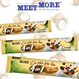 Bịch cà phê hòa tan vị dừa Meet More (50 gói x 18g) ẩn
