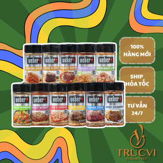 Gia Vị Ướp 0 Calo WEBER [TOP BÁN CHẠY NĂM 2023] [eat clean, keto, gymer, das, tiểu đường ]