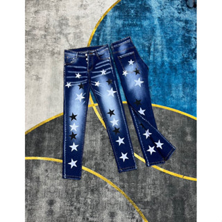  Quần DSQ2 xanh in hoạ tiết ngôi sao  ảnh thật  