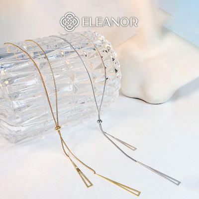 Dây chuyền nữ titan Eleanor Accessories mặt dây rút hình tam giác phụ kiện trang sức vòng cổ 3880