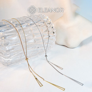 Dây chuyền nữ titan Eleanor Accessories mặt dây rút hình tam giác phụ kiện trang sức vòng cổ 3880