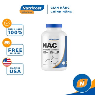 Thực Phẩm Bổ Sung Bảo Vệ Gan, Giải Độc Gan, Giúp Mát Gan Nutricost Nac 600mg
