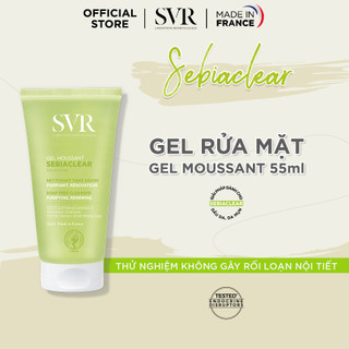 Sữa rửa mặt không có xà phòng, làm sạch và loại bỏ tế bào da chết SVR SEBIACLEAR GEL MOUSSANT 55ml