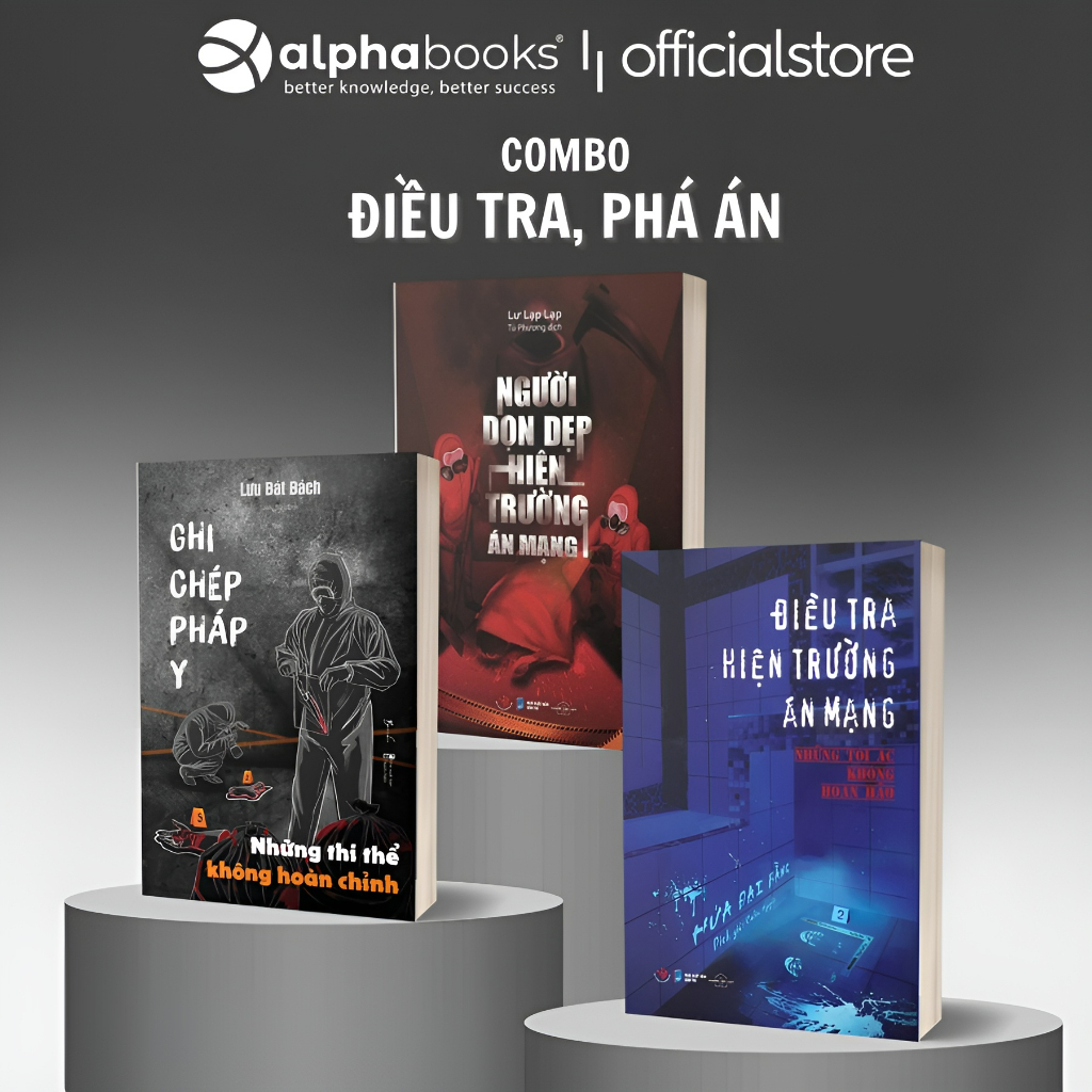 Sách: Lẻ/Combo Sách Phá Án Hay: Ghi Chép Pháp Y: Tập 3 + Người Dọn Dẹp Hiện Trường Án Mạng +Điều Tra Hiện Trường Án Mạng