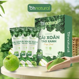 Bột Cải Xoăn Táo Xanh Ohnatural detox, thanh lọc cơ thể hộp 20 gói