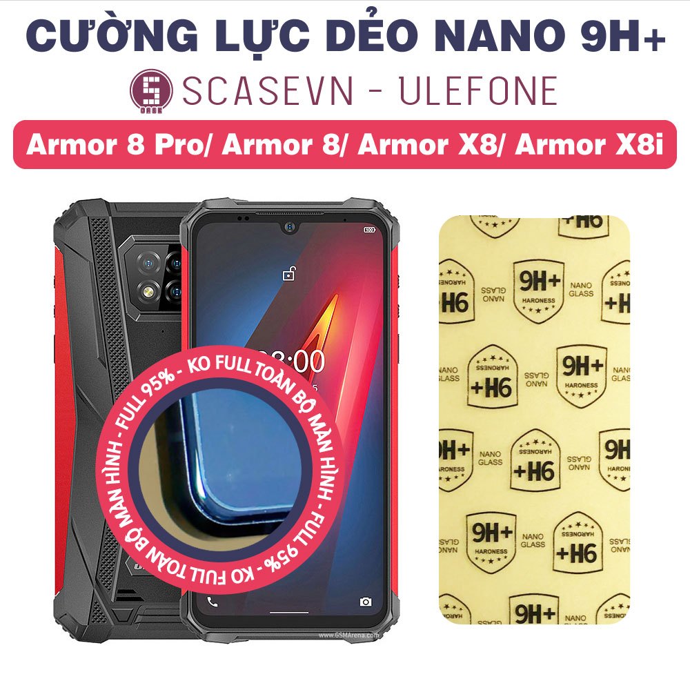 Cường Lực Dẻo Nano Trong Suốt Ulefone Armor 8 Pro/ Armor 8/ Armor X8/ Armor X8i