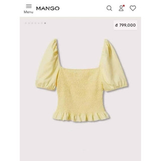 Áo cổ vuông Mango Auth vợt sale