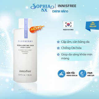 Nước hoa hồng Innisfree Blueberry Rebalancing Skin cấp nước dưỡng ẩm cho da NHH 150ml