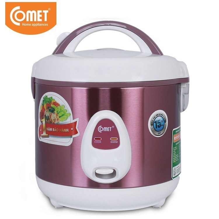 Nồi cơm điện nắp gài comet 1 lít - HÀNG CHÍNH HÃNG
