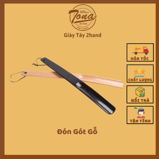 [TonaShoe] Đón Gót Bằng Gỗ Dài Cao Cấp - Giúp Mang Giày Kít Chân Dễ Dàng Hơn - Có Dây Treo