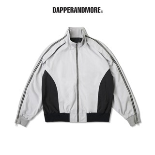 Áo Khoác Dù DAPPERANDMORE Zipper Grey Jacket Vải Dù 2 Lớp Phối Zip - Grey