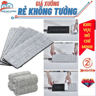  Bông Lau Nhà Chữ Nhật 2 Đầu - Miếng Lau Thay Thế Dành Cho Cây Lau Tự Vắt Đa Năng ( 33x12cm )