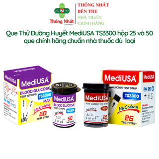 Que thử đường huyết MediUSA Blood Glucose Test Strips TS3300 Max đủ loại