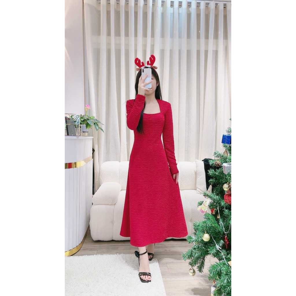 Đầm body nữ dáng dài đuôi cá xốp nhăn, Váy ôm body váy thiết kế không lộ bụng, tôn dáng - Melli