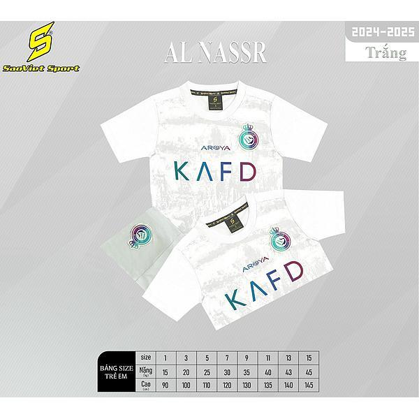 Đồ bóng đá trẻ em  Al Nassr , quần áo đá banh cho bé  Al Nassr mới siêu dễ thương vải thun lạnh