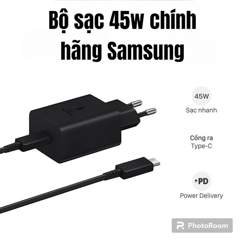[CHÍNH HÃNG] Bộ sạc 45w Samsung chính hãng cho Note 10->S24 Ultral sạc siêu nhanh 2.0