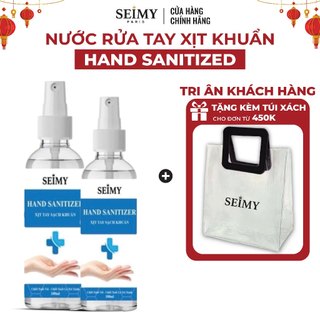 Nước rửa tay xịt khuẩn Seimy - Hand Sanitizer hiệu quả ngay sau 60 giây sử dụng