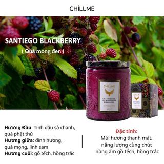 Nến thơm vintage Chillme hương thư giãn  tươi mát 200g - San Diego Blackberry