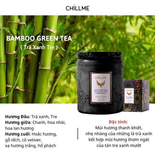 Nến thơm vintage Chillme hương trong lành thanh khiết 200g - Bamboo Green Tea