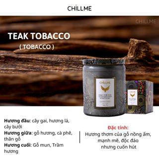  Nến thơm vintage Chillme hương nồng nàng quyến rũ 200g - Teak Tobacco 