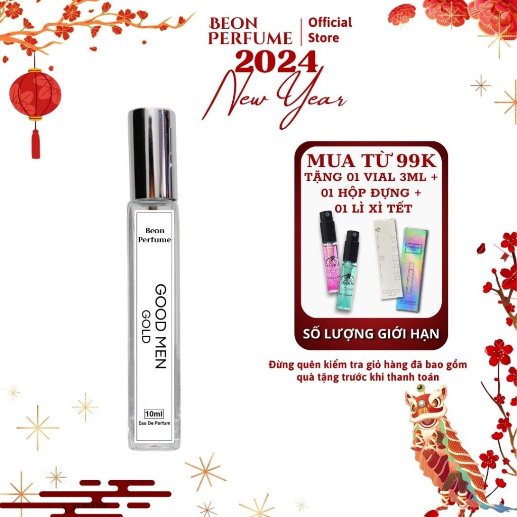 Nước Hoa Nam Charm.e Good Men Gold Trưởng Thành, Lịch Lãm, Lôi Cuốn - 50Ml/10Ml (Màu Vàng)