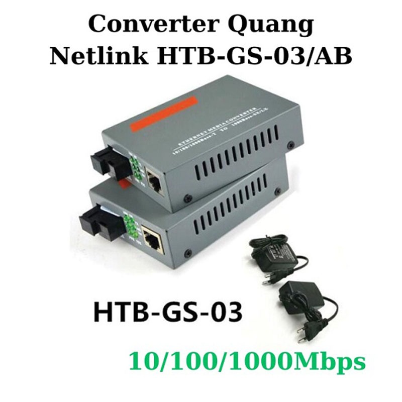 Bộ chuyển đổi quang điện Netlink 10/100/1000M Single Fiber HTB-GS03/AB