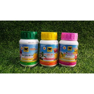 Combo 3 hủ Phân bón lá làm hoa và dưỡng hoa lâu tàn đầu trâu NPK MK 501 - 701 - 901 cho hoa lan và cây cảnh hủ 100gr