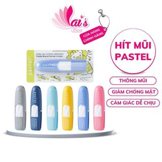  Ống Hít Thông Mũi Pastel Pocket Inhaler Thái Lan Chiết Xuất Thảo Dược Giảm Nghẹt Mũi Chóng Mặt Mùi Bạc Hà Dễ Chịu 