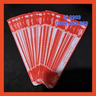 Lốc 100 giấy xỏ đũa - Giấy bao đũa- Mẫu 02 - Màu đỏ
