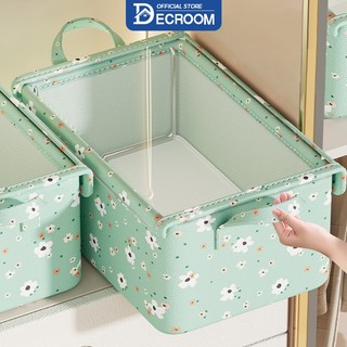 Decroom hộp đựng quần áo, hộp đựng quần áo khung thép, hộp đựng quần áo có nắp hộp ngăn đựng quần áo 26l