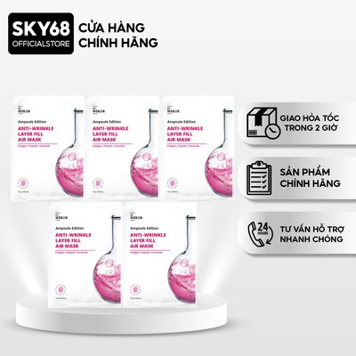 Combo 5 Mặt Nạ Siêu Tinh Chất Chống Lão Hóa Dr.Wonjin Anti-Wrinkle Layer Fill Air Mask 27g x5 - ANTI-WRINKLE