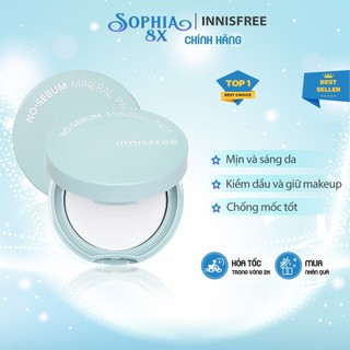 Phấn phủ kiềm dầu dạng nén che phủ cao Innisfree No Sebum Mineral Pact 8.5g