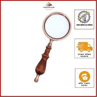 Kính lúp 10x cầm tay bằng gỗ k2280 độ phóng đại 10 lần