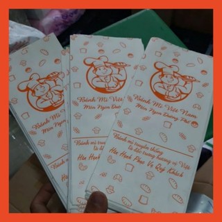 100 túi giấy bánh mì giấy thấm dầu cao cấp.