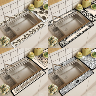 Thảm Thấm Hút Nước Bồn Rửa Bát, Chất Liệu Bùn Tảo Cát + Cao Su Chống Trượt, Thảm Thấm Nước Bàn Bếp.
