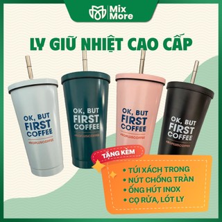 Ly giữ nhiệt nóng, lạnh, uống cà phê, trà Roplus Coffee inox 304 cao cấp không gỉ an toàn sử dụng 750ml Mixmore