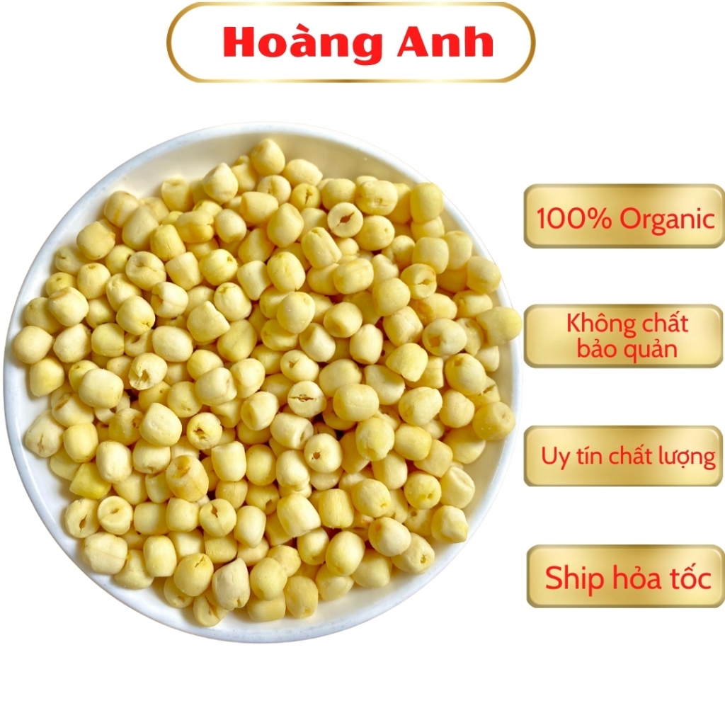 Hạt sen sấy giòn ăn liền, sen sấy giòn không đường, không dầu, giúp ngủ ngon