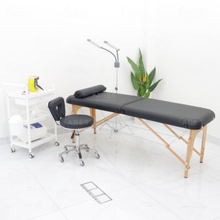 Giường Vali phun xăm chân gỗ chắc chắn Hi-MEC HMBB-8101-60 (có sẵn gối) | Giường gội đầu WT223