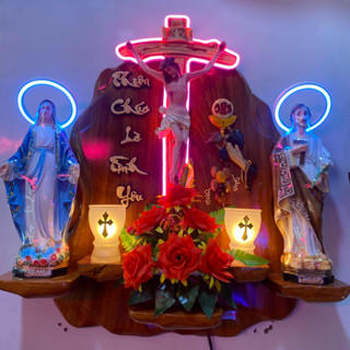 Bàn Thờ Công Giáo Tượng 30Cm - Bàn Thờ Công Giáo Đông Phương Fatima (NCDS-0002)