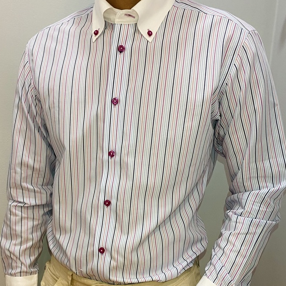 Áo Sơ Mi Nam Tay Dài CAMICISSIMA Kẻ Sọc Nhiều Màu Form Extra Slim Fit Dòng Non-iron - NIESFMCLVS11073