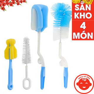 Cọ bình sữa 4 chi tiết đa năng vệ sinh bình và núm ti
