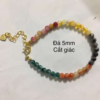 Vòng lắc tay đá 5mm cắt giác freesize ms z9