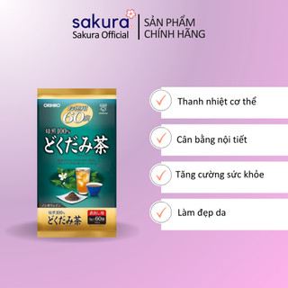 Trà diếp cá Orihiro hỗ trợ thanh nhiệt, thải độc 60 gói/túi - Sakura Store Official