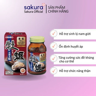 Viên Uống Tinh Chất Hàu Tươi Orihiro Oyster Nhật Bản 120 viên - Sakura Store Official