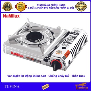 Bếp ga mini Namilux 2S 2021AS / PM1811AS - Chống cháy nổ - Toàn thân bằng inox Hàng Chính Hãng 100%