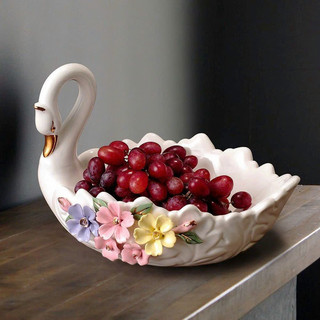 Khay, đĩa thiên nga sứ để bánh kẹo, trái cây- thiên nga decor