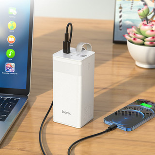 Sạc dự phòng dung lượng lớn 50000mAh chính hãng Hoco J86A hỗ trợ sạc nhanh 22.5w, có đèn pin màn hình hiển thị.